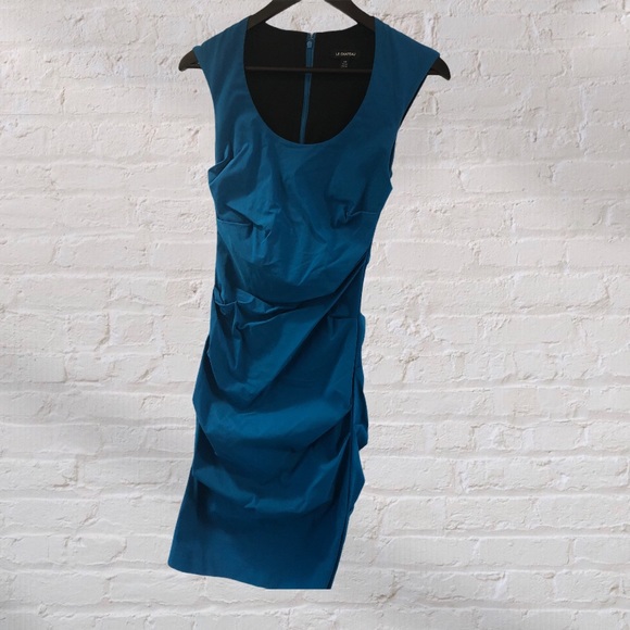 🍁Fall Sale🍁 Le Chateau Royal Blue Midi Dress - Picture 3 of 5